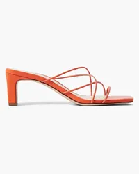 Porte & Paire Mules aus Leder Orange