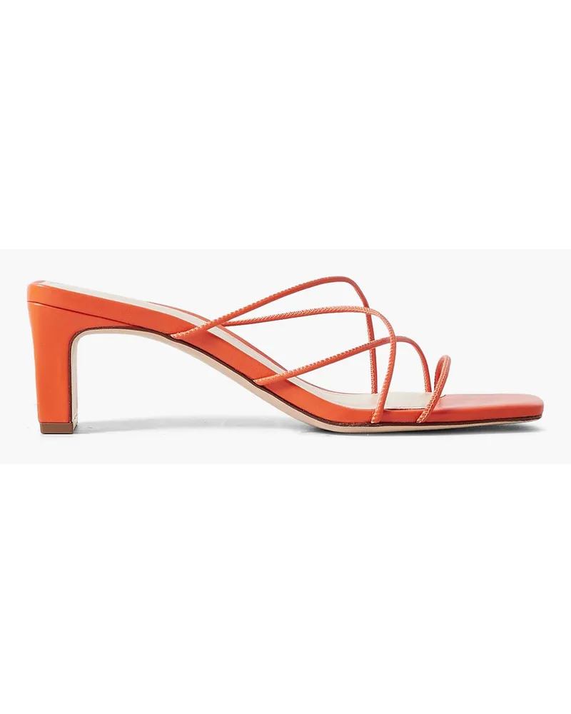 Porte & Paire Mules aus Leder Orange