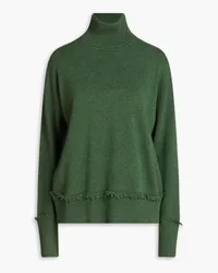 Autumn Cashmere Melierter Rollkragenpullover aus Kaschmir Grün