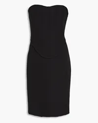 Moschino Trägerloses Minikleid aus Twill Schwarz