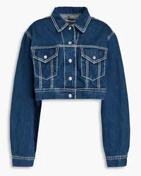 RE/DONE Cropped Jeansjacke Blau