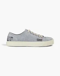 Maison Margiela Tabi Sneakers aus Denim mit gespaltener Zehenpartie Blau