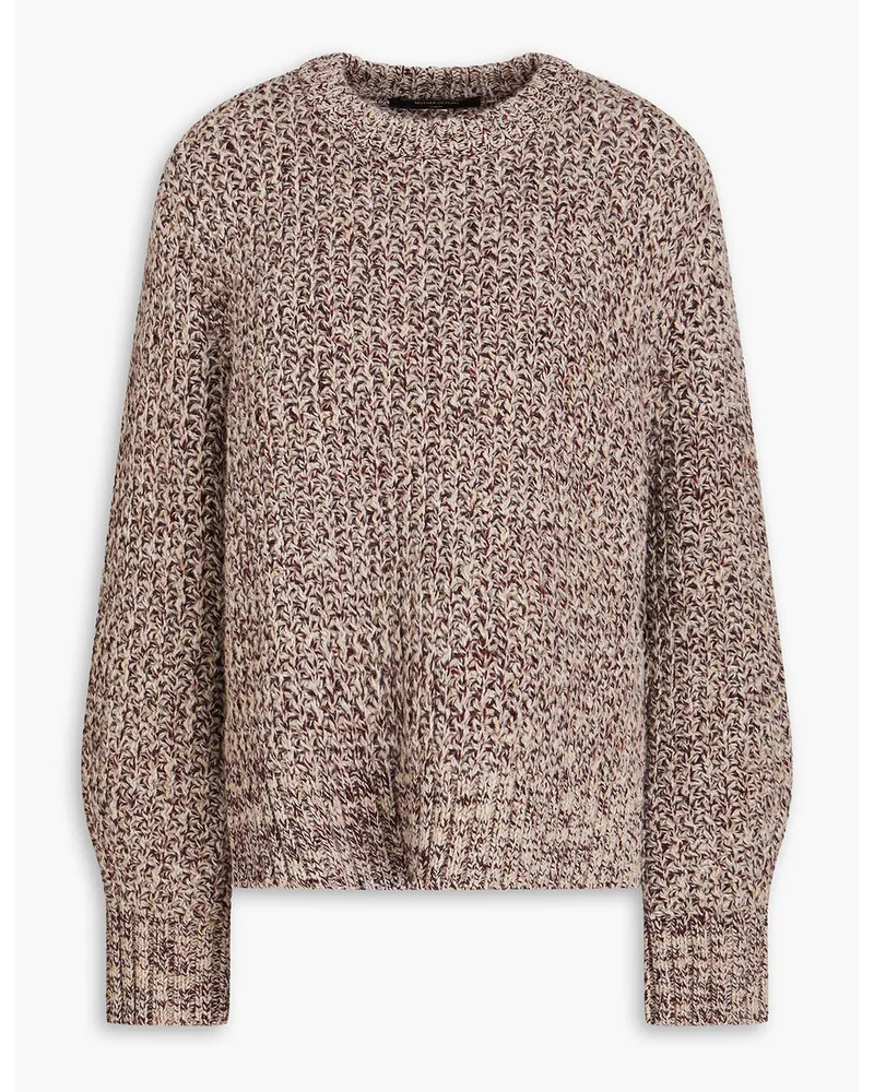 Mother of Pearl Melierter Pullover aus einer Wollmischung Burgunderrot