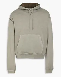 John Elliott + Co Hoodie aus Baumwollfrottee Grün