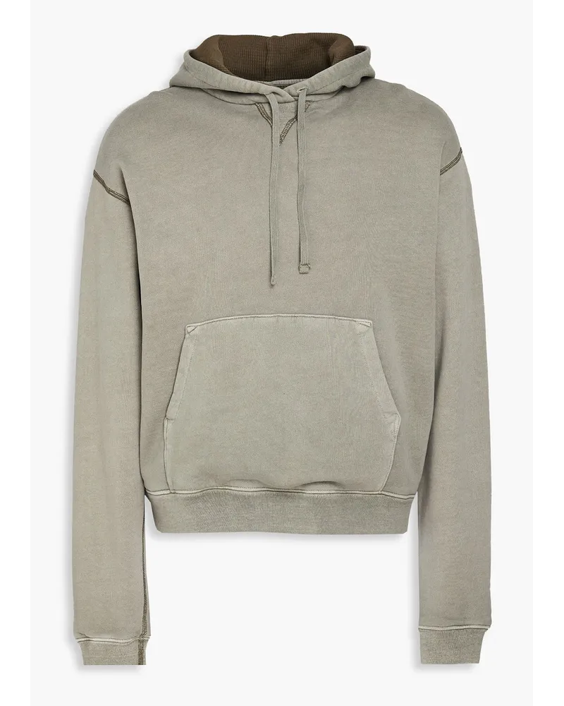 John Elliott + Co Hoodie aus Baumwollfrottee Grün