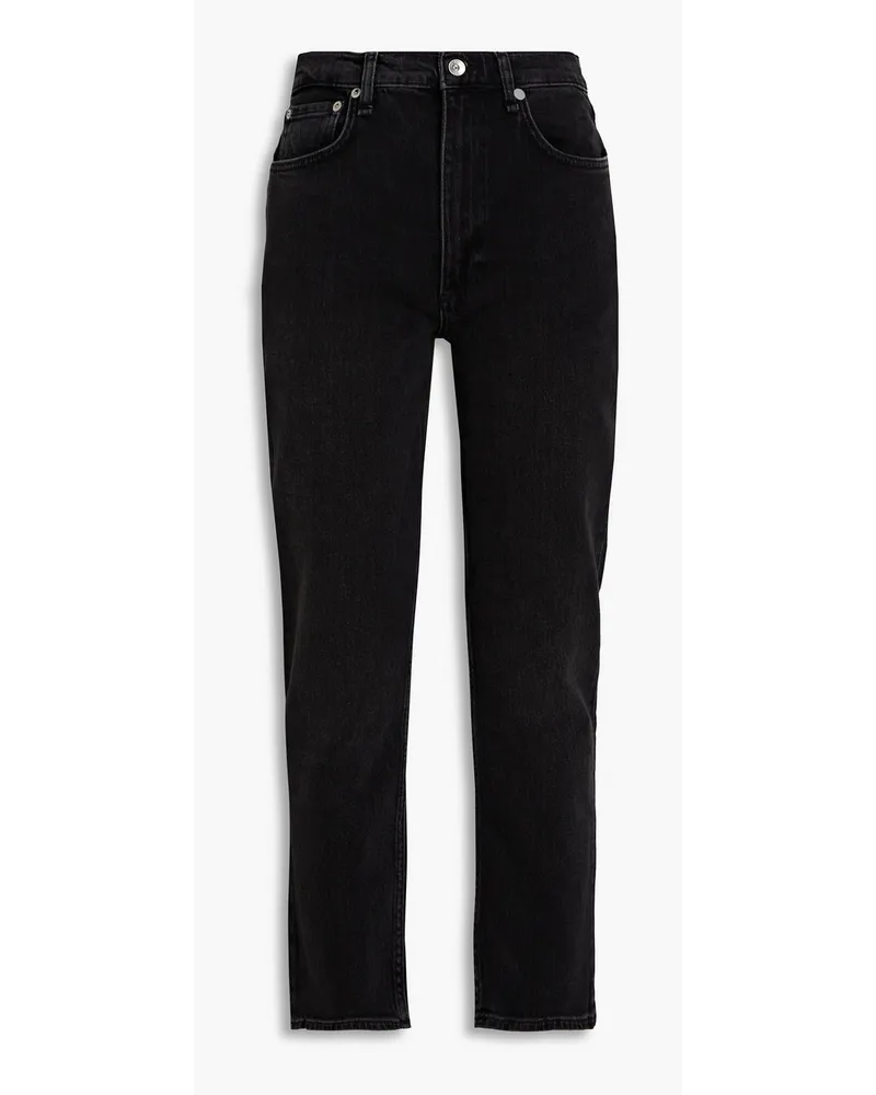 Rag & Bone Wren hoch sitzende Jeans mit schmalem Bein Schwarz