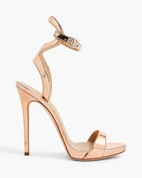 Giuseppe Zanotti Coline 110 Sandalen aus verspiegeltem Kunstleder Metallic