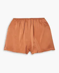 DÔEN Loren Shorts aus Seidensatin Orange