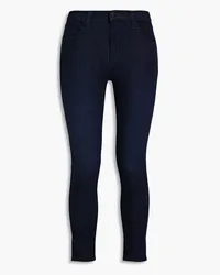 J Brand Hoch sitzende Cropped Skinny Jeans Blau