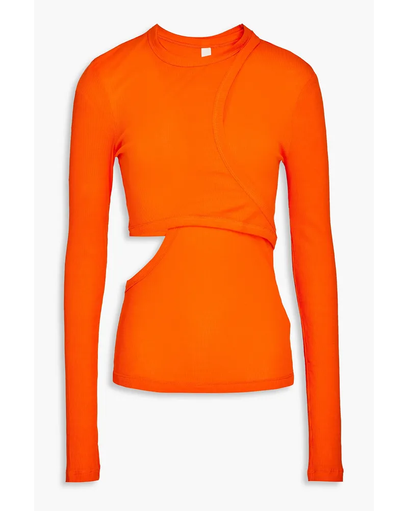 Dion Lee Oberteil aus Jersey aus gerippter Stretch-Baumwolle Orange