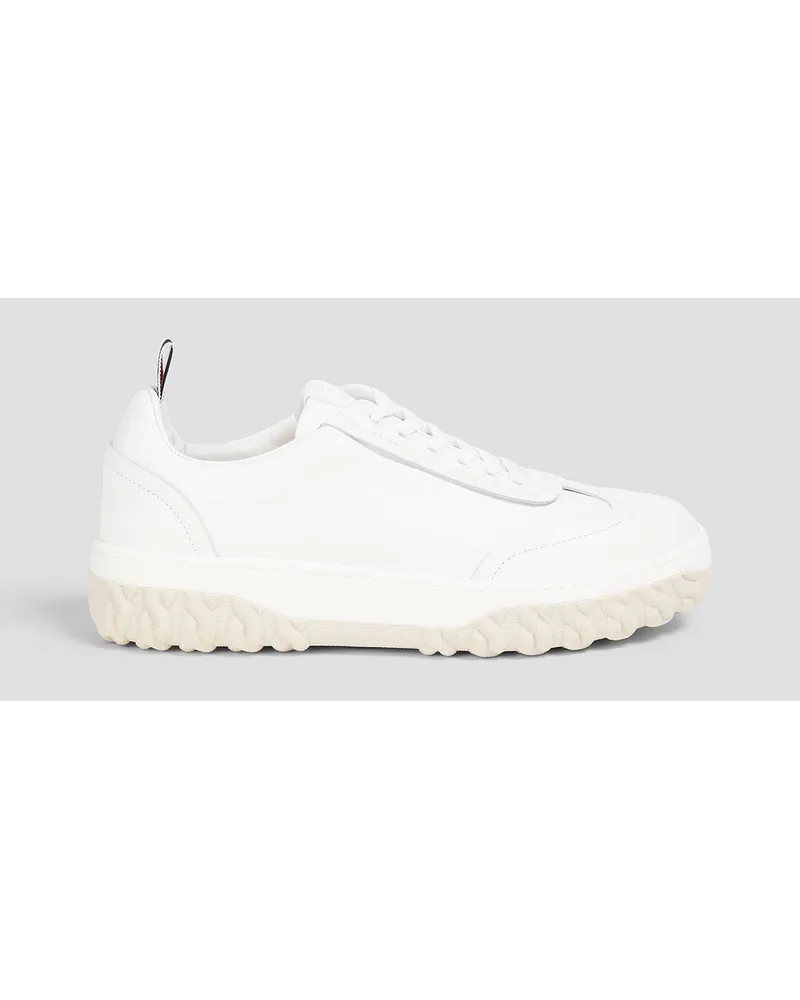 Thom Browne Field Sneakers aus Leder Weiß