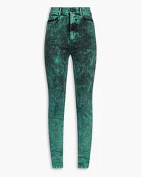 RED Valentino REDValentinoHoch sitzende Skinny Jeans inAcid-Waschung Grün