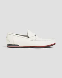 Dolce & Gabbana Loafers aus Narbenleder Weiß