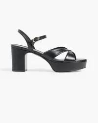 Stuart Weitzman Carmen Plateausandalen aus Leder Schwarz