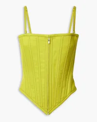 Christopher John Rogers Stay Bustier aus Baumwoll-Twill Gelb