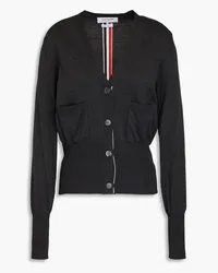 Thom Browne Cardigan aus einer Seidenmischung Grau