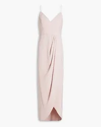 Shona Joy Drapiertes Midikleid aus Satin Pink