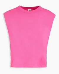 RE/DONE Cropped Tanktop aus Baumwoll-Jersey Pink