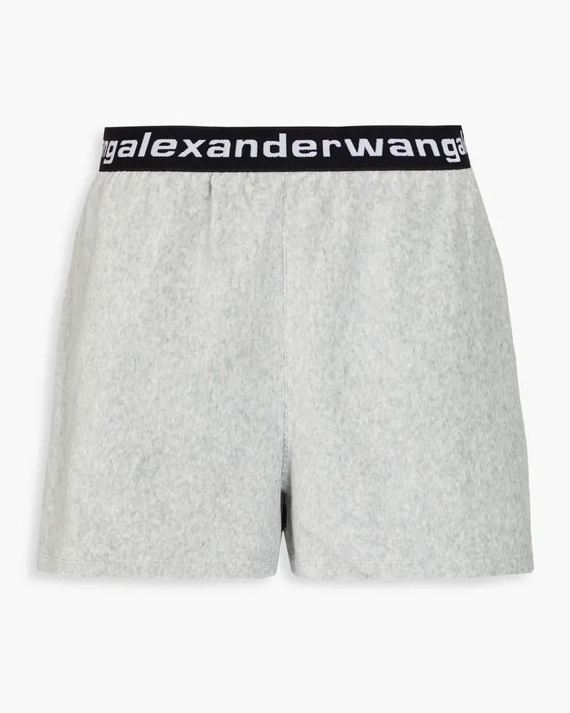 Alexander Wang Shorts aus Cord aus einer Stretch-Baumwollmischung Grau