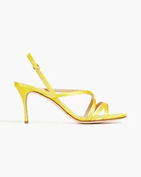 Sergio Rossi Slingback-Sandalen aus Satin Gelb