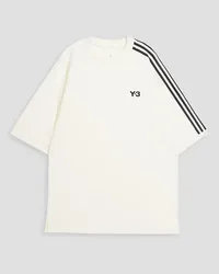 Y-3 T-Shirt aus Baumwoll-Jersey mit Streifen Weiß