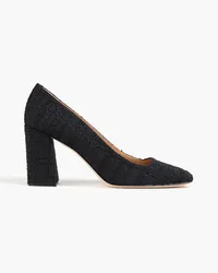 Sergio Rossi Pumps aus Metallic-Tweed Schwarz