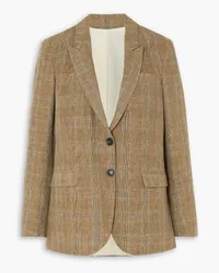 Fortela Bella Blazer aus karierter Baumwolle Braun