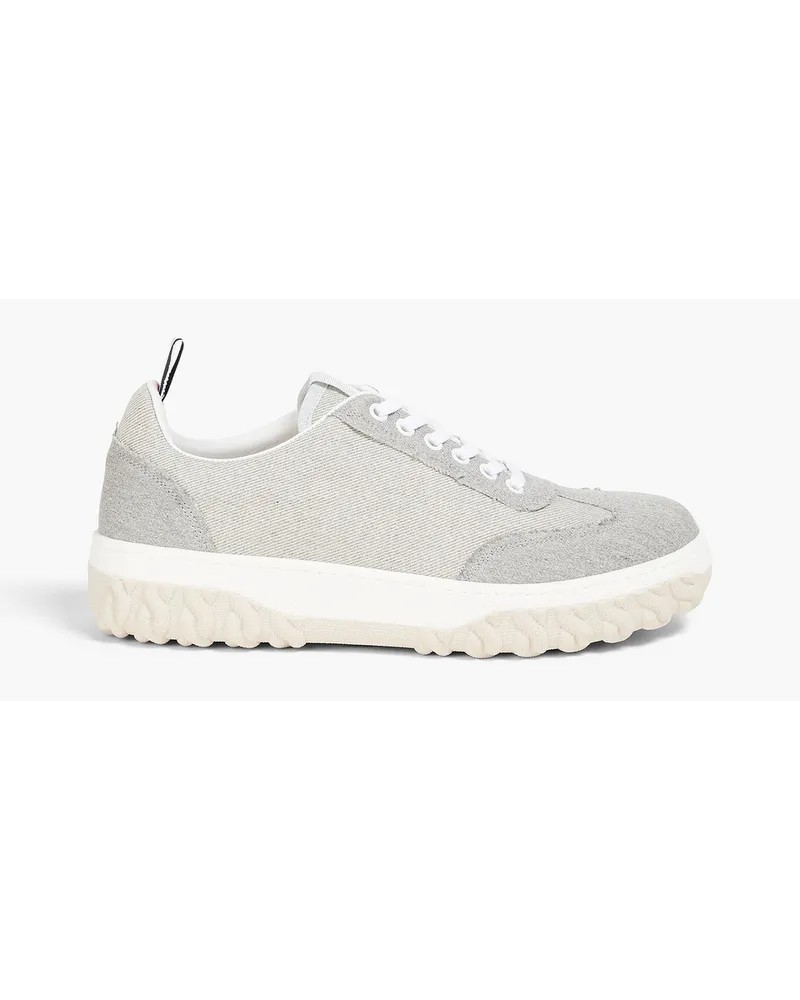 Thom Browne Field Sneakers aus Canvas und Twill Grau