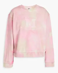 Missoni Felpa Sweatshirt aus Baumwollfrottee inAcid-Waschung mit Stickereien Pink