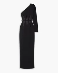 Mônot Asymmetrische Robe aus Crêpe mit Cut-outs Schwarz