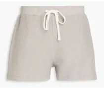 Shorts aus einer Baumwoll-Kaschmirmischung inWaffelstrick