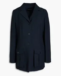 Emporio Armani Jacke aus Crêpe Blau