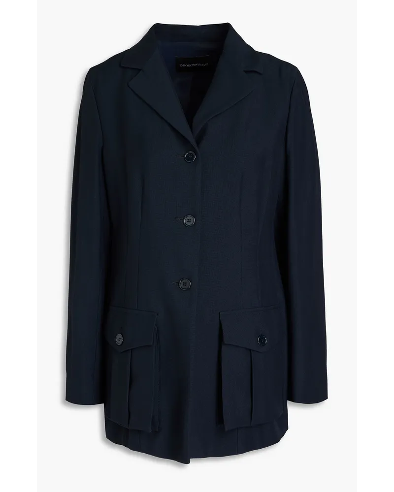 Emporio Armani Jacke aus Crêpe Blau