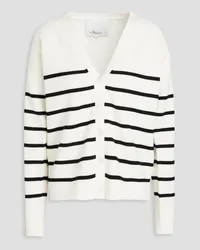 3.1 phillip lim Cardigan aus Wolle mit Streifen Weiß