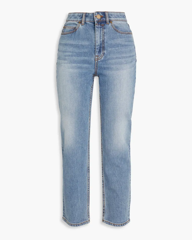 Zimmermann Hoch sitzende Cropped Jeans mit schmalem Bein Blau