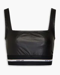 Helmut Lang Bustier aus Kunstleder Schwarz