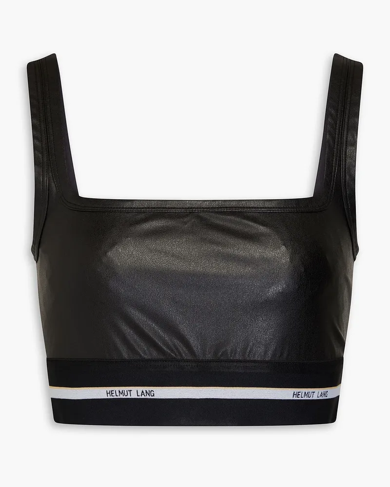 Helmut Lang Bustier Aus Kunstleder Schwarz