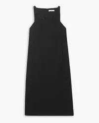 tibi Midikleid aus Crêpe Schwarz