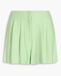 Veronica Beard Gables Shorts aus Twill mit Falten Grün