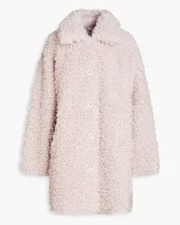 STAND Gwen Mantel aus Shearling-Imitat Pink