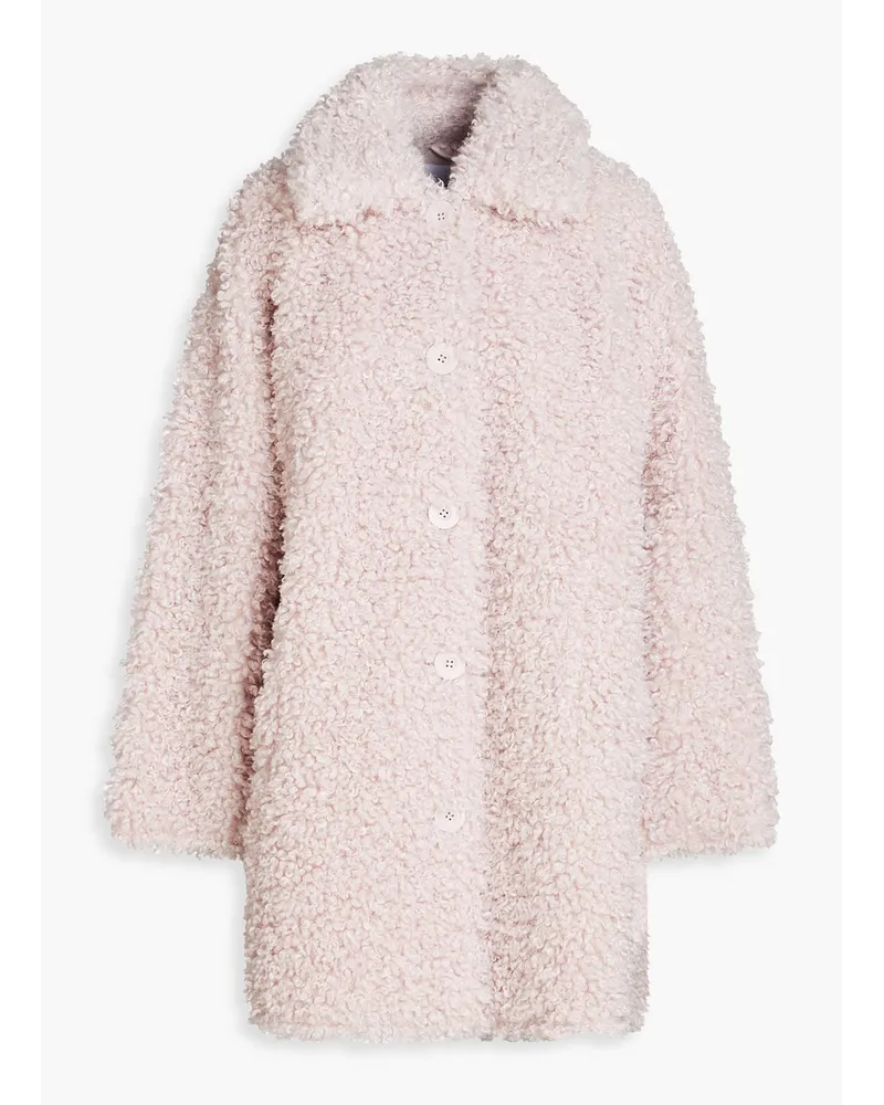 STAND Gwen Mantel aus Shearling-Imitat Pink