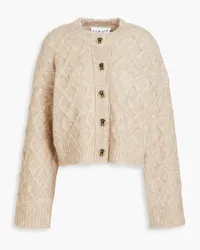 ROTATE Birger Christensen Cardigan mit Zopfstrickmuster Neutral