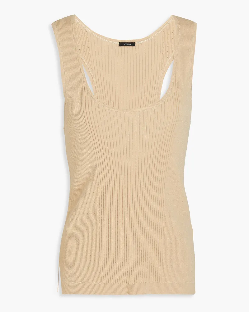 Joseph Tanktop aus Rippstrick mit Pointelle-Details Neutral