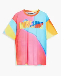 Moschino T-Shirt aus Baumwoll-Jersey mit Print Pink