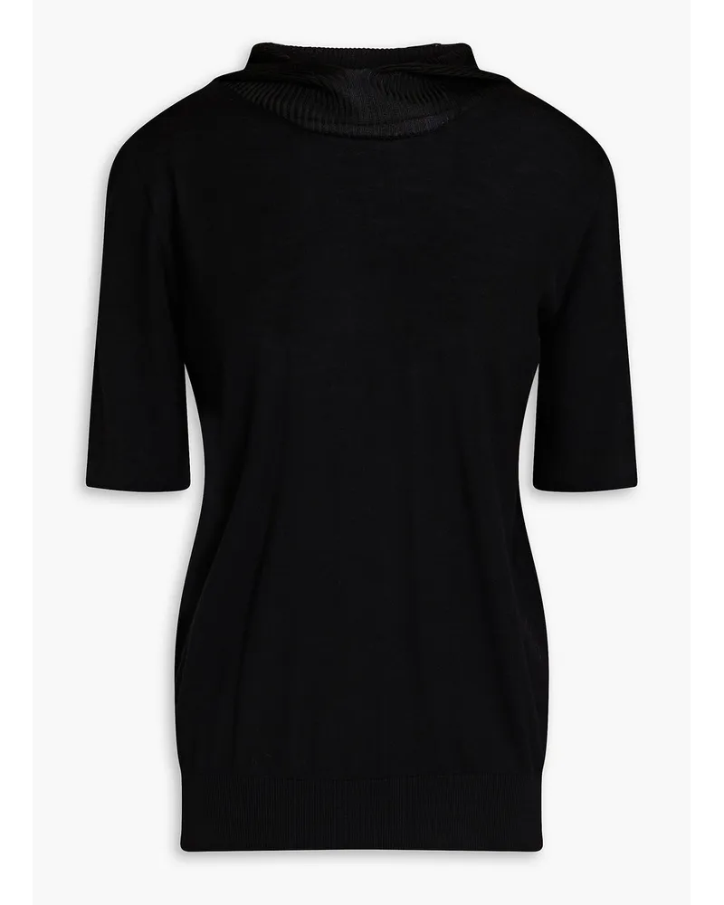 Jil Sander Hoodie aus einer Wollmischung Schwarz