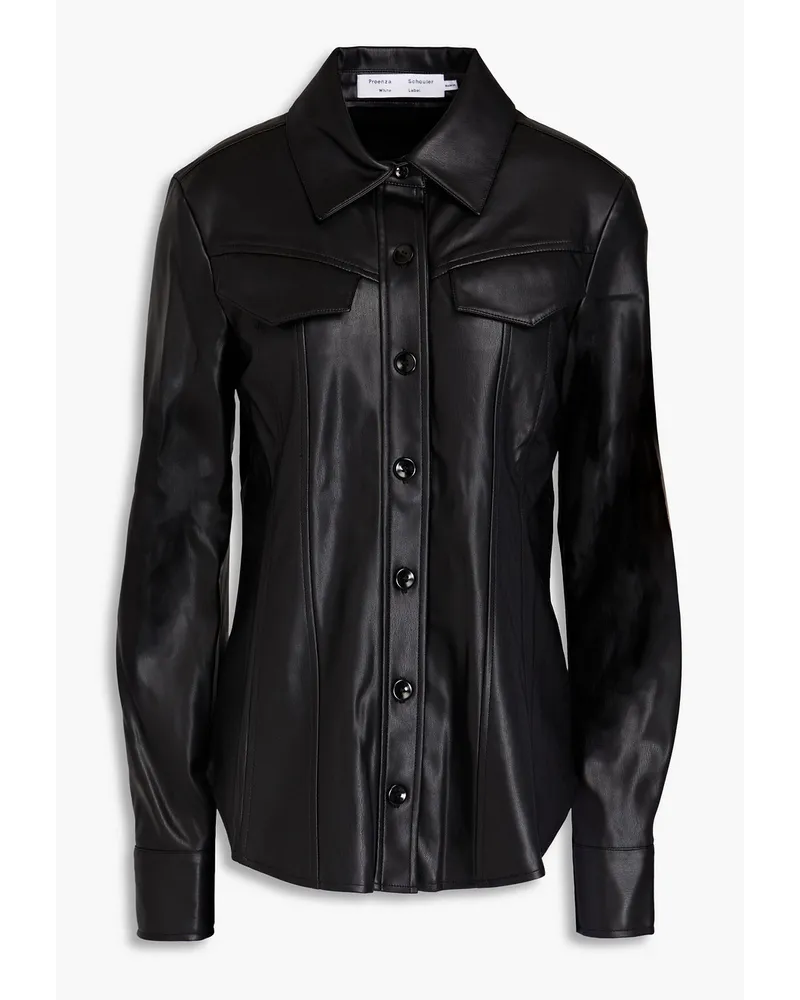 Proenza Schouler Faux leather shirt Schwarz