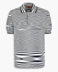 Missoni Poloshirt aus Baumwolle inSpace-Dye-Optik Schwarz