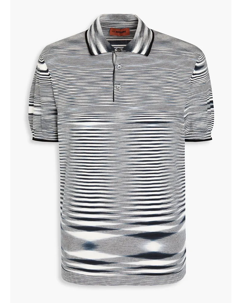 Missoni Poloshirt aus Baumwolle inSpace-Dye-Optik Schwarz