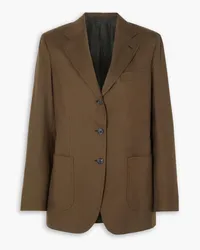 Brioni Blazer aus Twill aus einer Wollmischung Braun