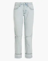 Rag & Bone Rochelle halbhohe Boyfriend-Jeans inDistressed-Optik Blau